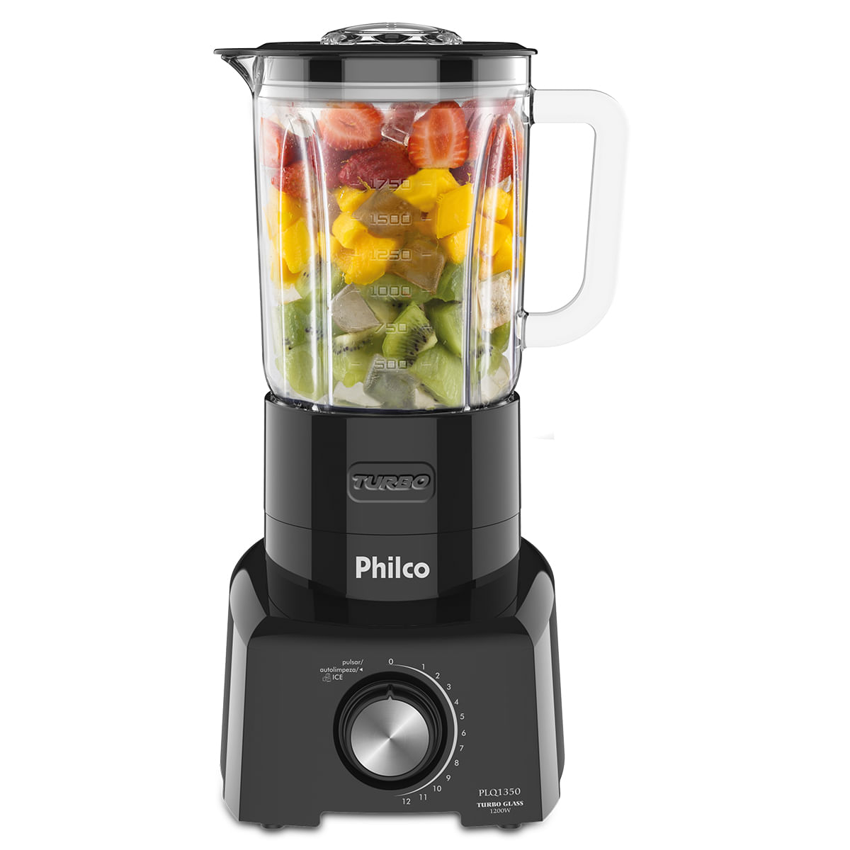 (Jarra de Vidro) Liquidificador Philco PLQ1350 Turbo Glass Pro Maxx 6 1200W