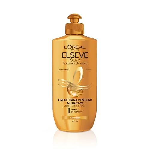 L'Oréal Paris Elseve Creme Para Pentear Nutrição Intensa Óleo Extraordinário, Nutrição e Maciez, 250 ml