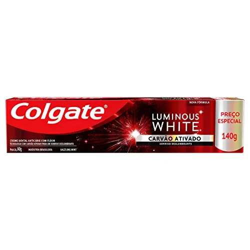 [REC] Colgate Creme Dental Clareador Luminous White Carvão Ativado 140G