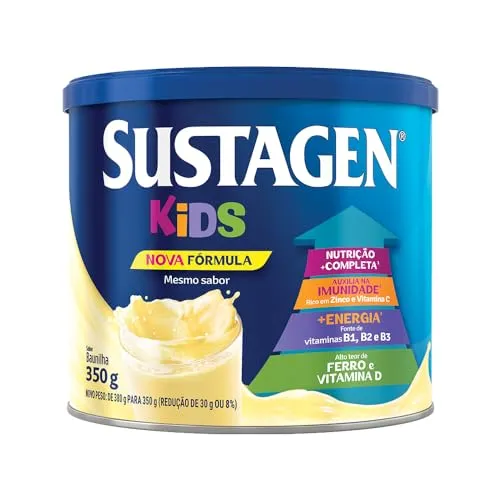 [R$ 22,47 REC] Sustagen Kids Complemento Alimentar Sabor Baunilha - Lata 350G