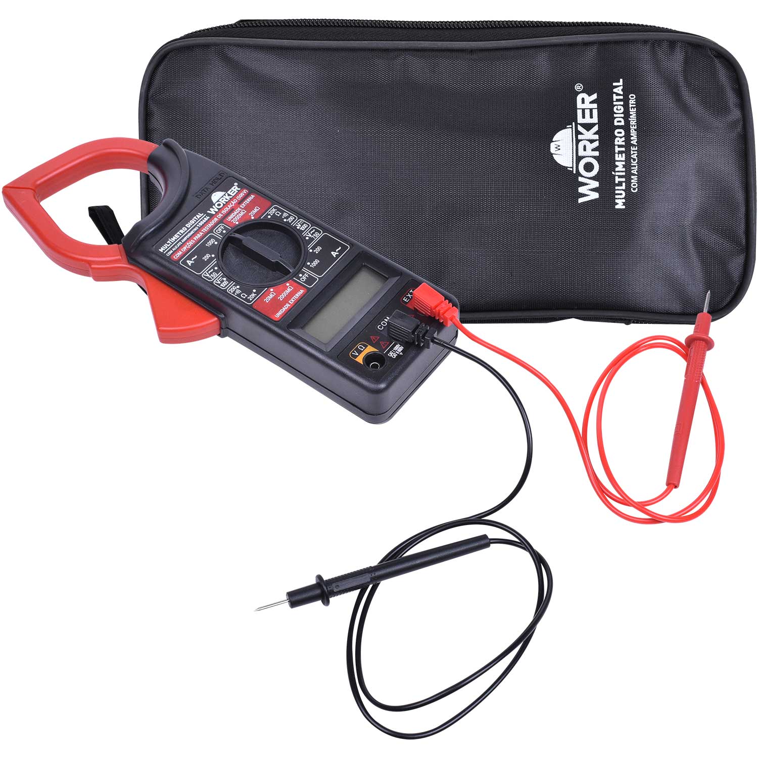 Multímetro Digital Com Alicate De Amperímetro 1000A Worker