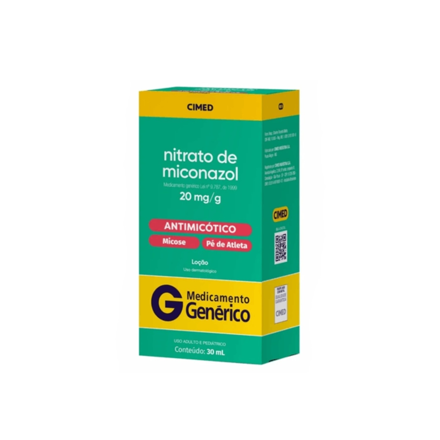 Nitrato de Miconazol 20mg Loção 30ml Cimed Genérico