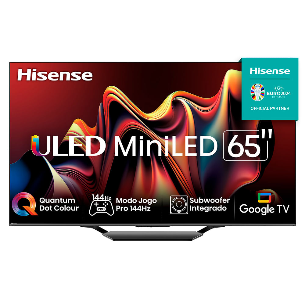 Smart TV Hisense QLED Mini UHD 4K 65 Polegadas Frequência 144 Hz e Wi-Fi - 65U75LUA