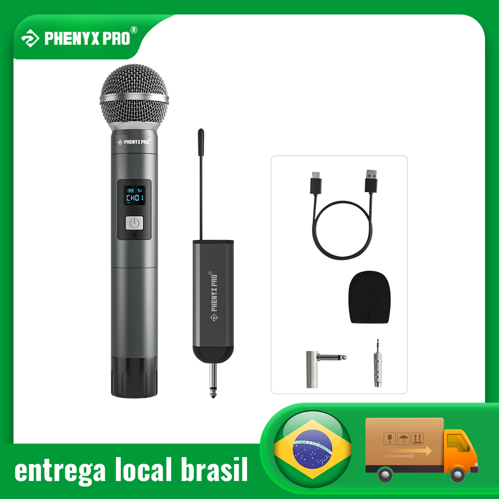 [DoBrasil] Microfone sem fio UHF Rec. Bateria PDP-1
