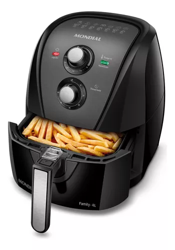 Fritadeira sem óleo air fryer 4L Mondial preto 1500W 127V