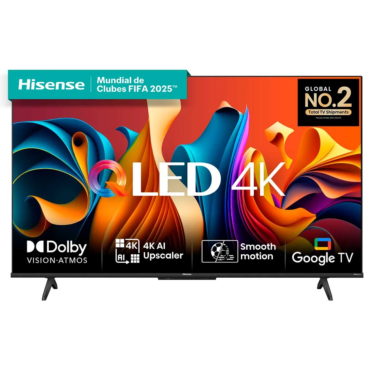 Smart TV Hisense 55" 55Q6N 4K UHD QLED Dolby Vision Atmos 3X HDMI Google TV