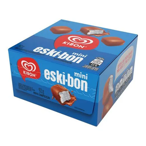 Mini Sorvete Baunilha Cobertura Chocolate Kibon Eski-bon 92g