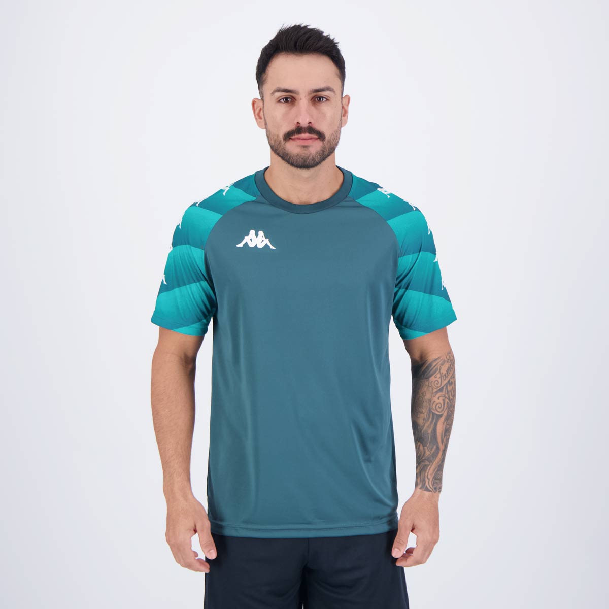 Camisa Kappa Raglany Verde Escuro