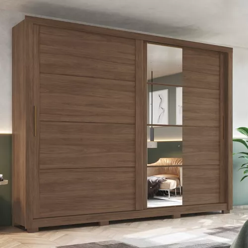 Guarda-roupa Casal 2 Portas Deslizantes Com Espelho Alpha