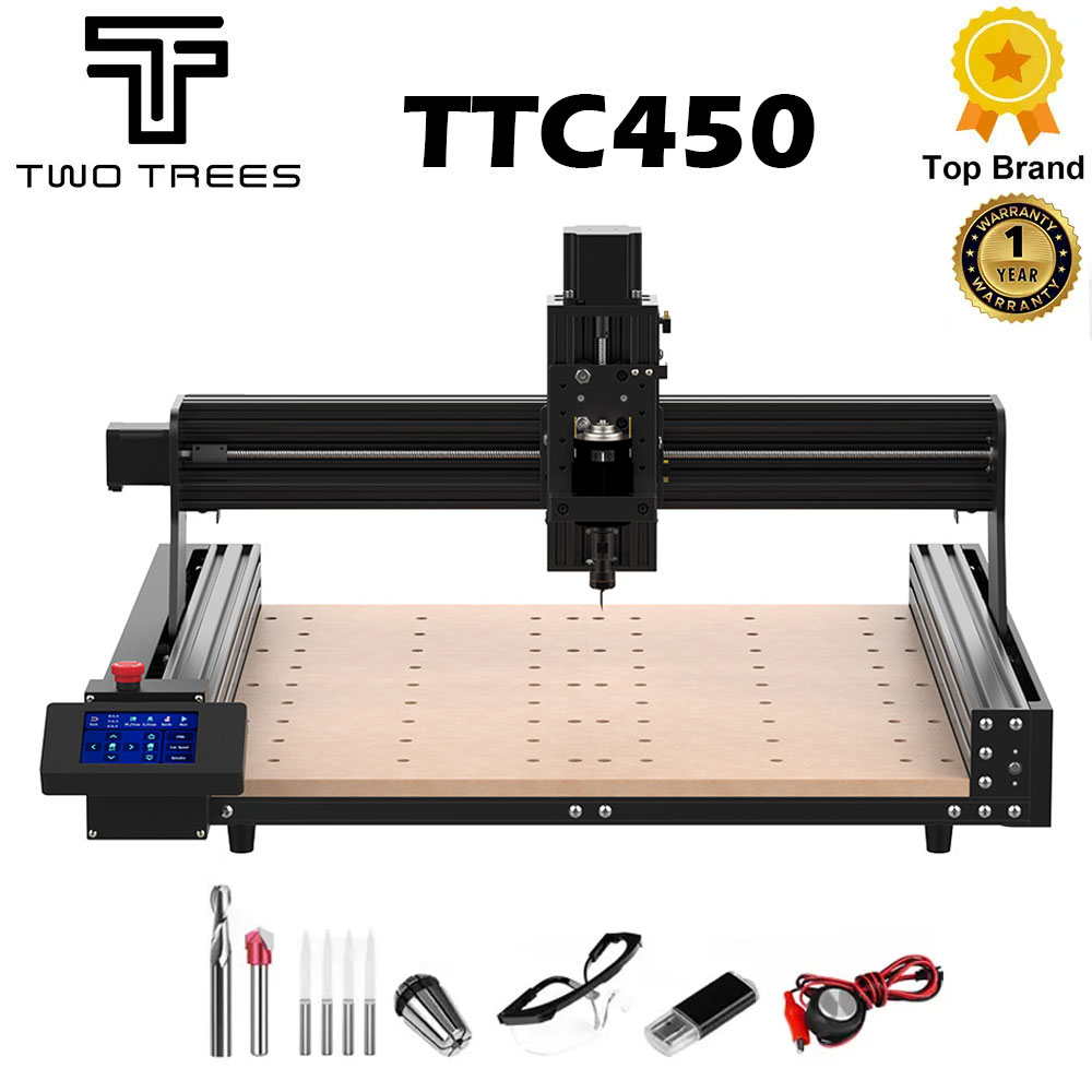 [Do Brasil/Paypal] Gravadora a laser Máquina de corte para Acrílico PCB PVC Metal TWOTREES TTC450 CNC