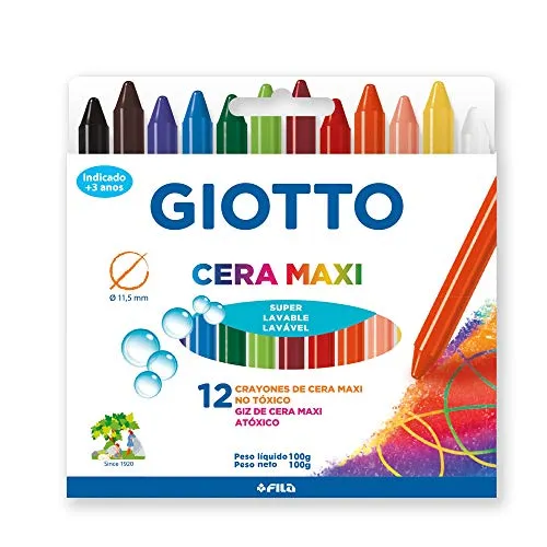Giotto Giz Cera Maxi Estojo 12 Cores