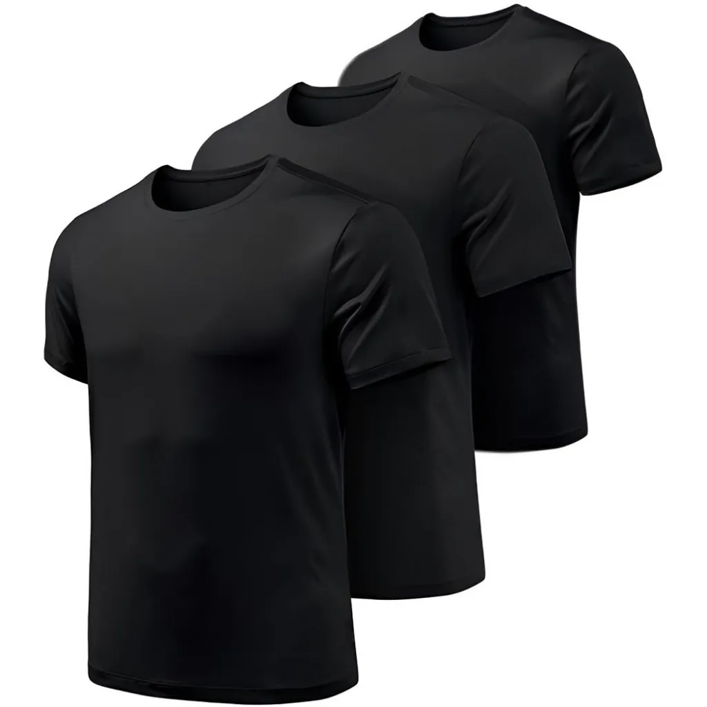 Kit com 3 Camisetas Masculinas Dryfit Varias Cores Slim Fitness