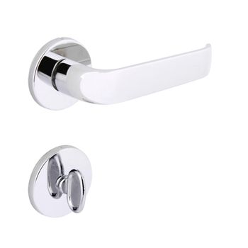 Fechadura Banheiro Victória Aço Cromado Máquina 40mm Arouca