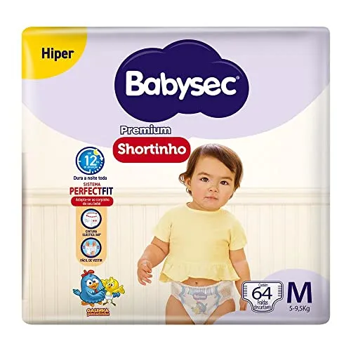 Babysec Fralda Galinha Pintadinha Pants Hiper M 64 Unids