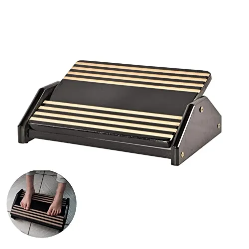 Apoio Ergonômico para Os Pés, MDF Natural (Cor: Black Piano) - Souza & Cia