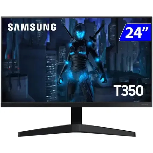 Monitor Gamer Samsung 24" Full HD 75Hz HDMI VGA Freesync LF24T350FHLMZD