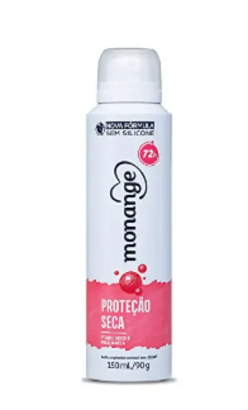 [REC/Leve 2 Pague 1] Desodorante Aerossol Antitranspirante Monange Feminino Proteção Seca 150ml