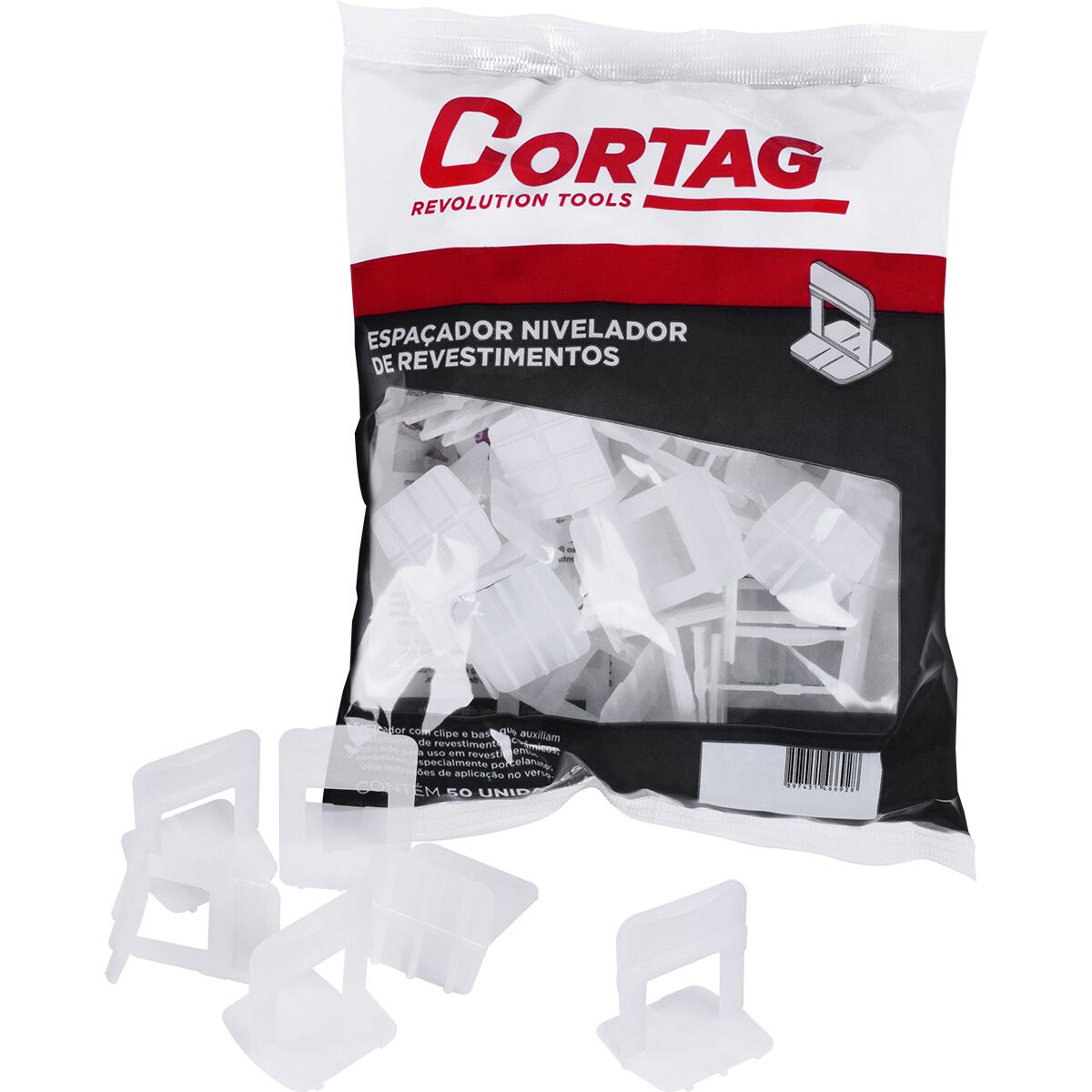 Espaçador Nivelador De Pisos Transparente Com 50 Peças 3Mm Cortag