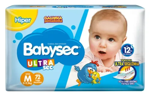 Fralda Babysec Ultrasec Galinha Pintadinha Tam. M