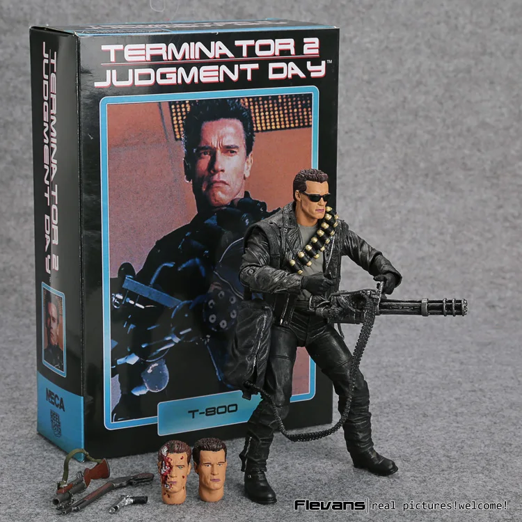 Terminator 2: Action figure colecionável nail day, estrutura de pvc 18cm