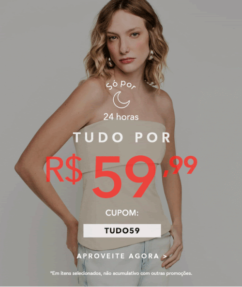 Diversos itens por R$ 59,99 na Hering Outlet