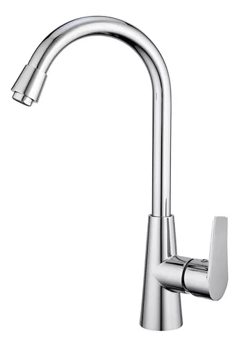 Torneira de Cozinha Grande Para Misturador Água Quente e Fria Monocomando Metal Aço Inox Gourmet Cromado Giratória