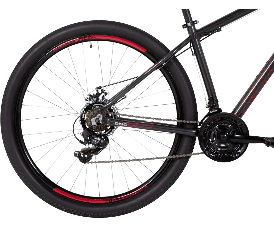 [PRIME] Caloi Bicicleta Vulcan, Aro 29, Tamanho 17, Câmbio Shimano 21 Velocidades, Cinza