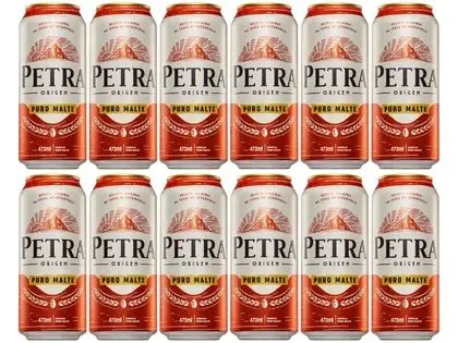 [Levando 2 Pack R$67] Cerveja Petra Origem Puro Malte 12 Unidades Lata 473ml