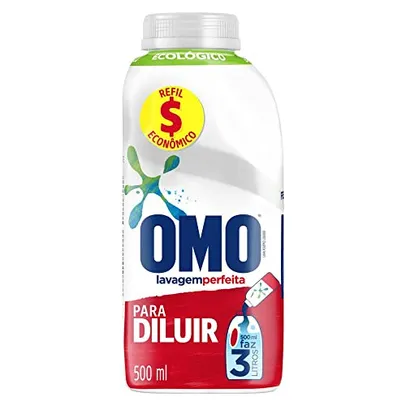 [Rec/+ por - R$22,,44] OMO Lavagem Perfeita Para Diluir - Sabão Liquido Concentrado 500Ml