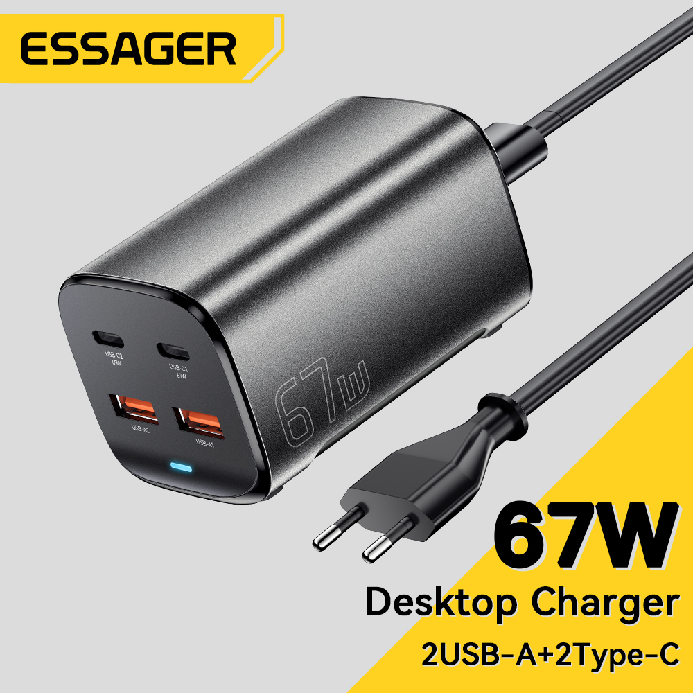 [Com Taxa] Carregador GaN 67W USB-C Essager
