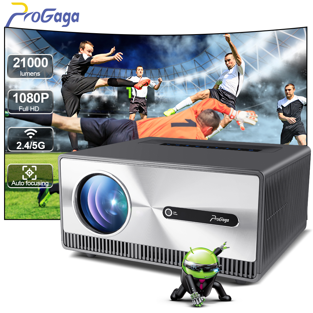[Envio BR] Projetor PG600W Android WiFi Full HD 1080p DLP PK com Espelhamento de Tela, 21000 Lumes