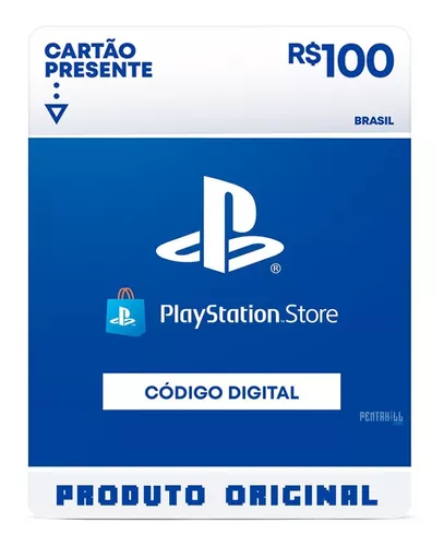 Cartão Presente Playstation Sony 100 Reais Brasil