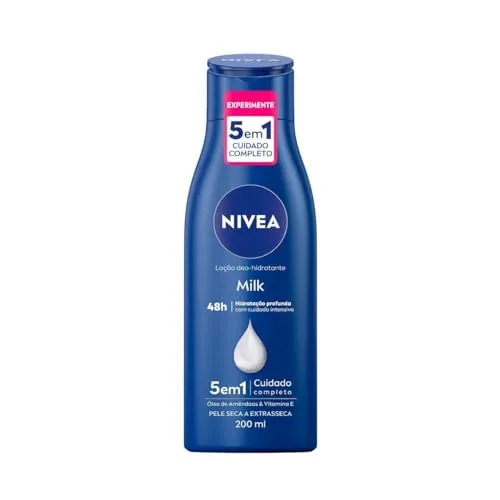 (REC)NIVEA Hidratante Corporal Milk Pele Seca - Nutrição intensa para pele seca a extrasseca, com fórmula cremosa que deixa a pele macia, 200ml