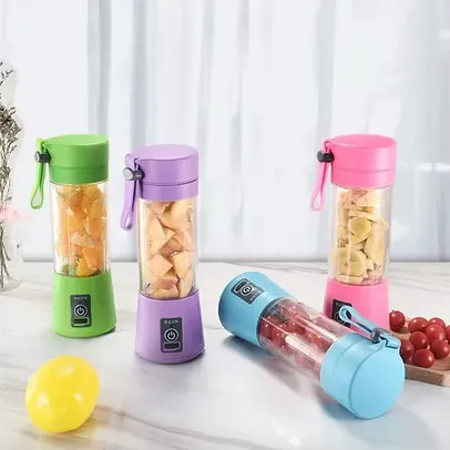 Mini Liquidificador Portátil 6 Lâminas Juice Cup Bivolt Shake Frutas Potente Eletrico