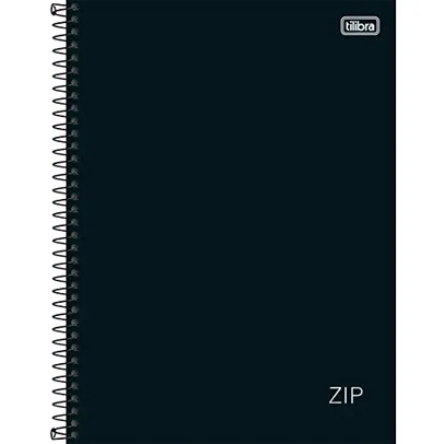 Tilibra - Caderno Espiral Capa Dura Universitário 20 Matérias Zip Preto 320 Folhas