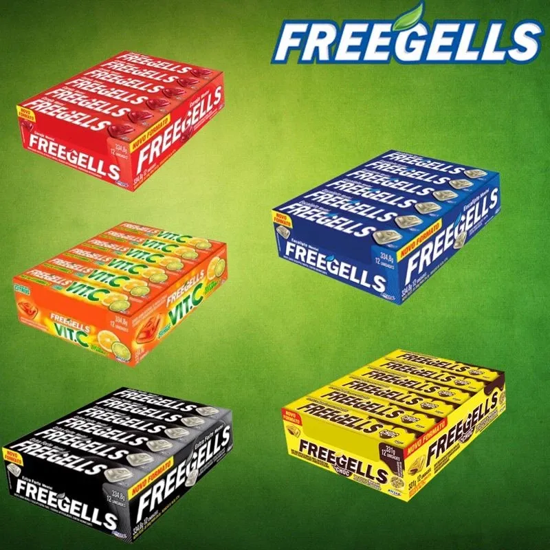 Bala Freegells Drops C/12 Sabores