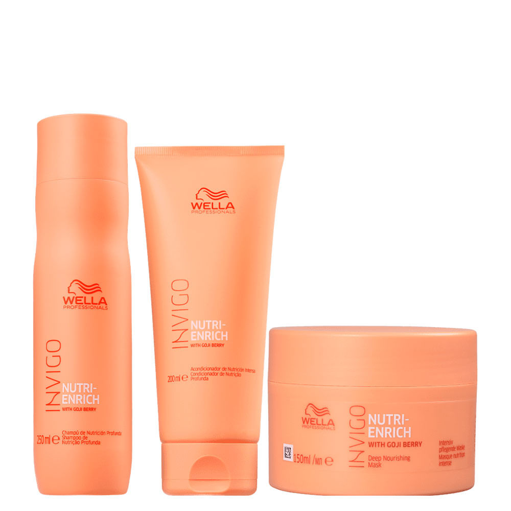 Kit Wella Professionals Invigo Nutri Enrich - Shampoo 250 ml + Condicionador 200 ml + Máscara 150 ml