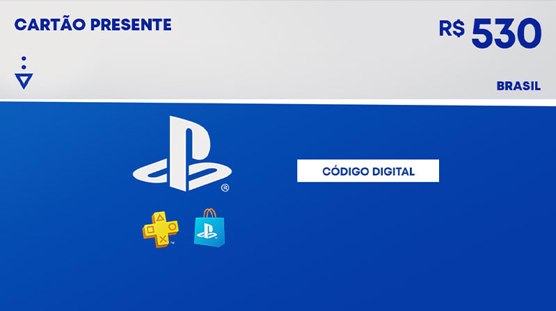 R$530 PlayStation Store - Cartão Presente Digital