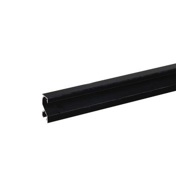 Perfil Puxador Alumínio M12 15mm Preto Fosco 3m Leo