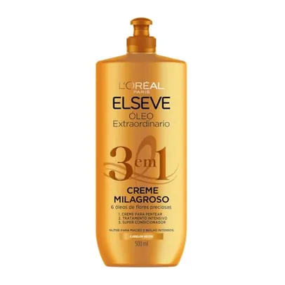 [REC +Por- R$15 ] Creme Milagroso 3 em 1 Elseve Óleo Extraordinário 500ml