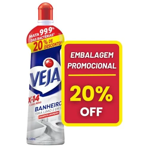 [LV4 PG3 + REC R$ 6,29] Tira Limo Veja Banheiro X14 500ml Oferta