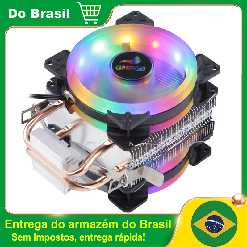 [Do brasil] Fan Ventilador CPU 3Pin Intel AMD Silencioso GMRGB