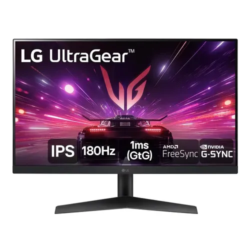 Monitor FULL HD 24" LG Gamer 24GS60F-B | Led, IPS, AMD FREESYNC, HDMI, 180Hz