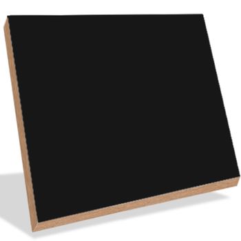 MDF Preto Texturizado Resistente à umidade 6mm 2750x1850mm 2 Faces com 1 face Branco Arauco