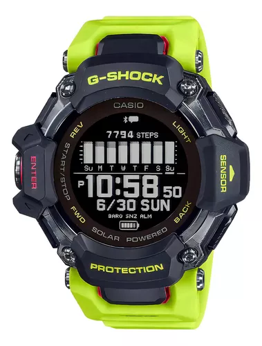 Relógio Casio G-shock GBD-H2000-1a9dr Cor da pulseira Verde Pêra Cor do Bisel Preto Cor de Fundo Preto