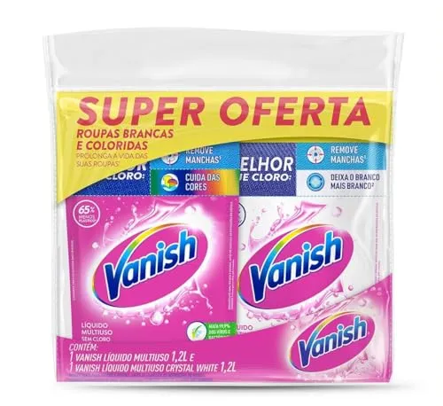 [REC] Kit Tira Manchas Vanish Gel Multiuso 1,2L + Crystal White 1,2L