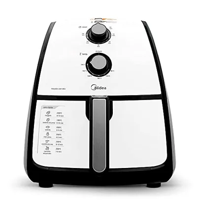 Midea - Fritadeira, Airfryer Sem Óleo, 220V, 4L, Preto e Branco