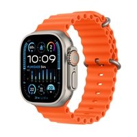 Apple Watch Ultra 2 49mm GPS + Cellular, Caixa de Titânio, Pulseira Oceano Laranja, Neutro em Carbono - MREH3BZ/A