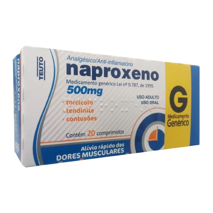 Naproxeno 500mg 20 Comprimidos Teuto Generico