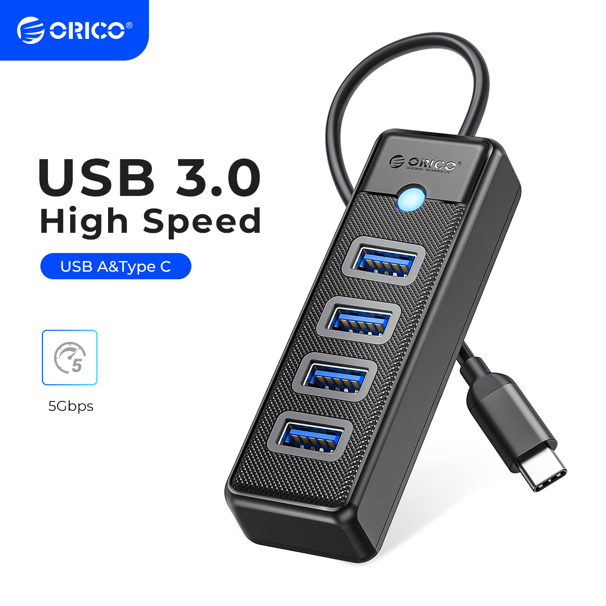 (MOEDAS R$ 2,41) Orico-multi tipo c divisor 4 portas usb 3.0 hub 5gbps